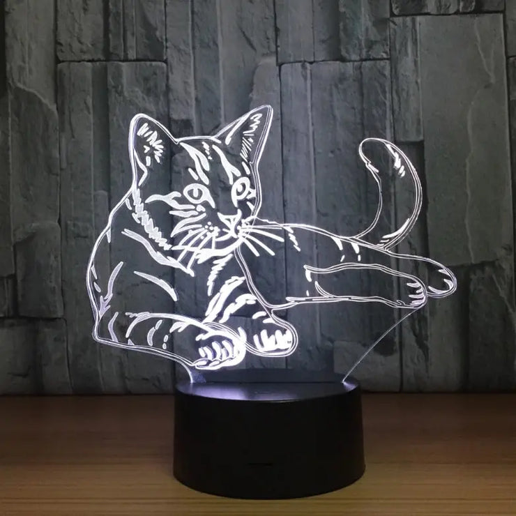 Lampe 3D <br> Chat ecomboutique124