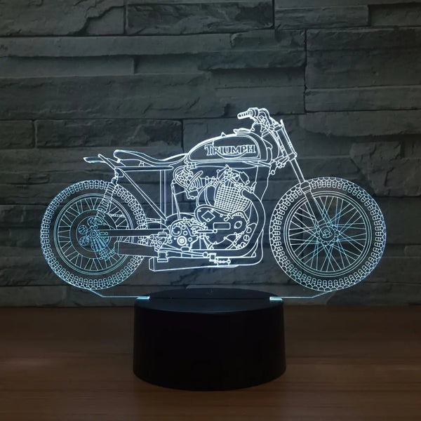 Lampe 3D <br> Moto Ancienne ecomboutique124