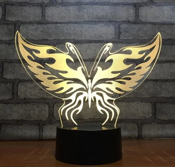 Lampe 3D <br> Papillon Design ecomboutique124