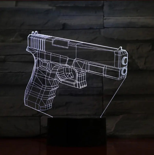 Lampe 3D <br> Pistolet ecomboutique124