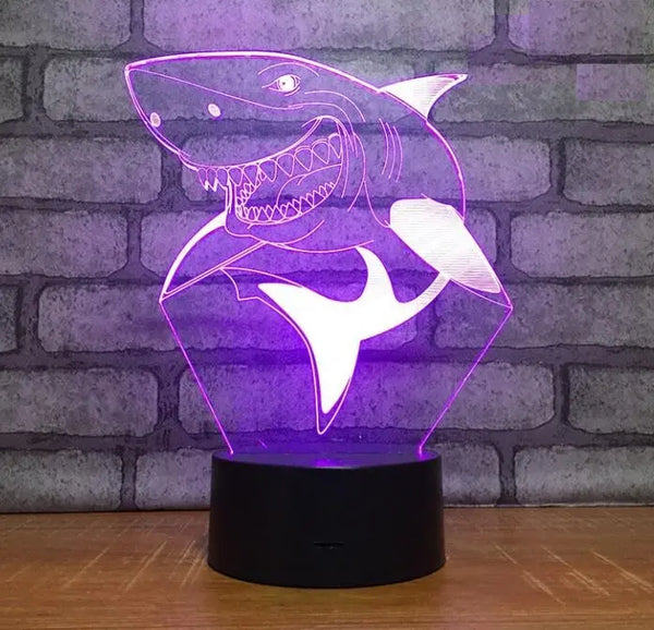 Lampe 3D <br> Shark ecomboutique124