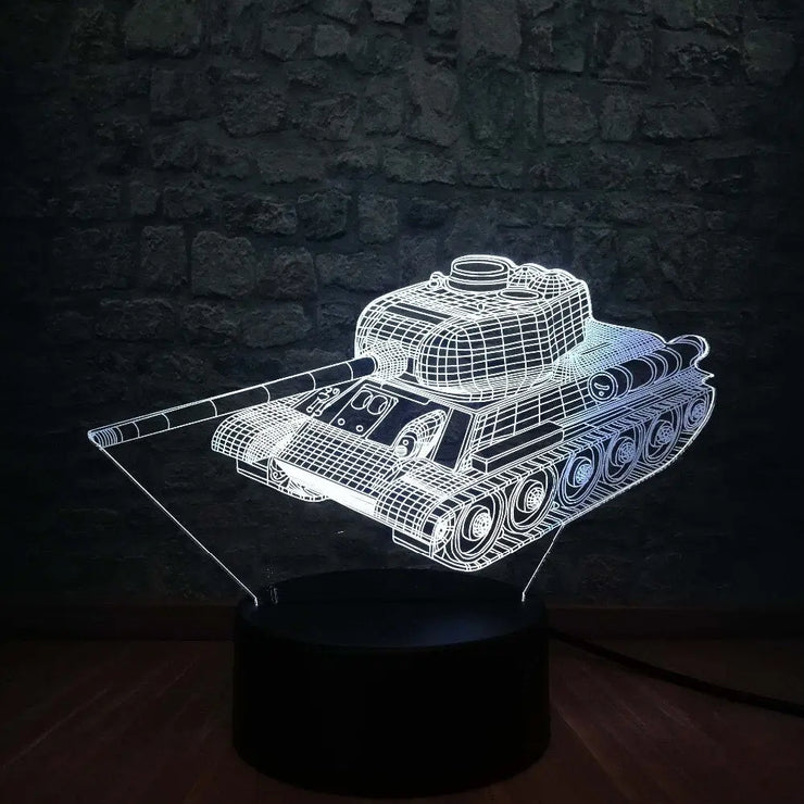 Lampe 3D <br> Tank ecomboutique124