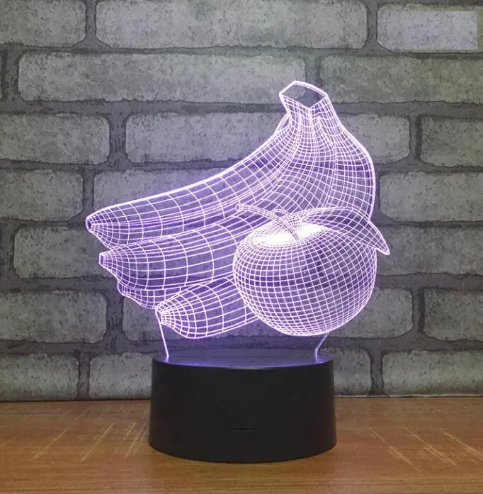Lampe 3D <br>Banane & Pomme ecomboutique124