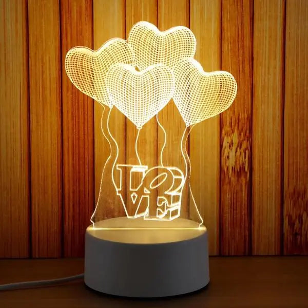 Lampe 3D <br>Coeur ecomboutique124