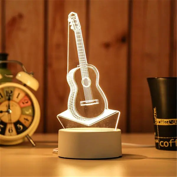 Lampe 3D <br>Guitare ecomboutique124