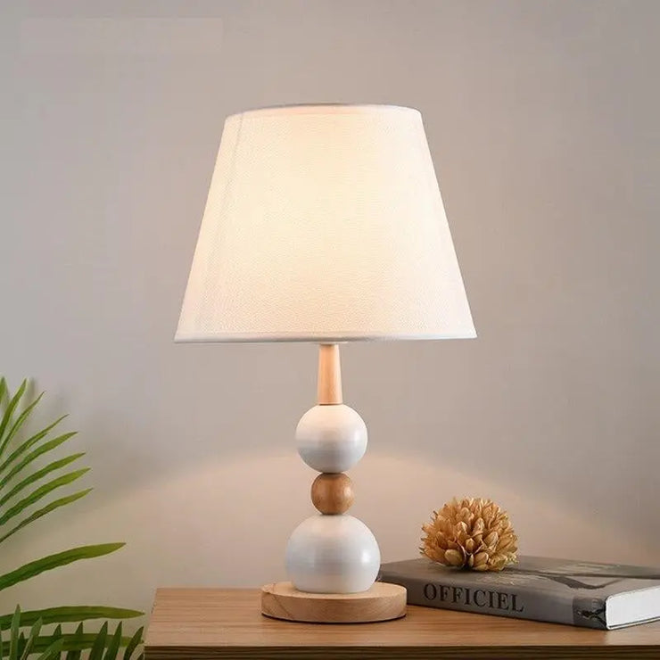 Lampe de Chevet Design <br> Blanc & Bois ecomboutique124