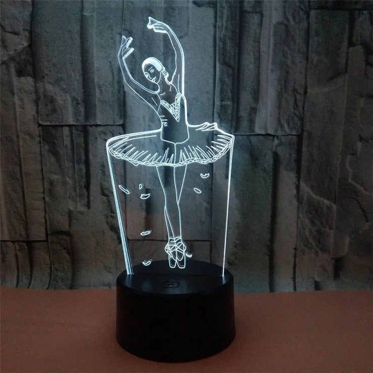 Ballerine - Lampe Acrylique Danseuse - Lampe 3D - Merveille2Lampe