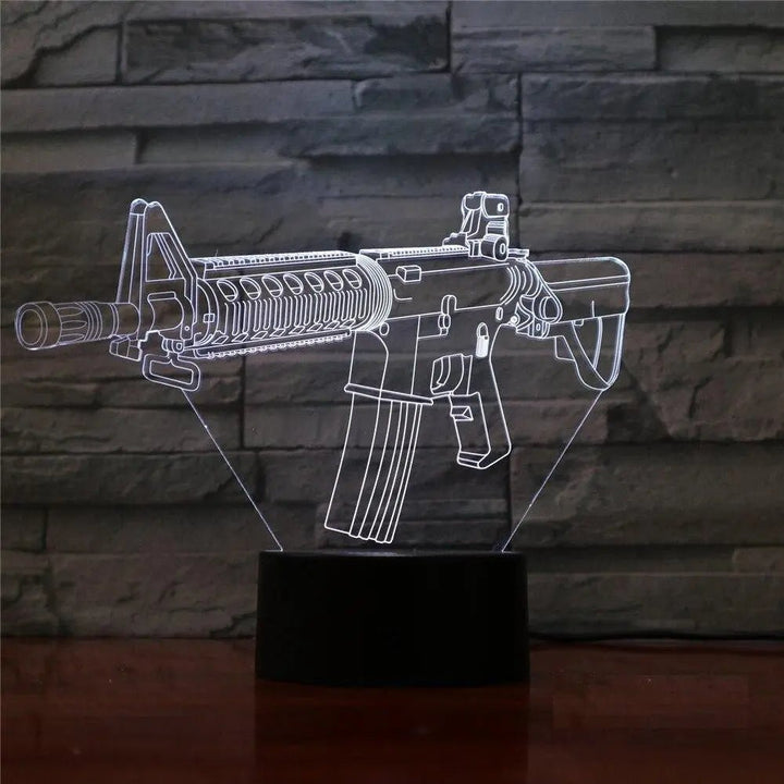 Army - Lampe Acrylique Mitraillette - Lampe 3D - Merveille2Lampe
