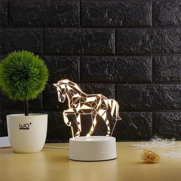 Cavalier - Lampe Acrylique Cheval - Lampe 3D - Merveille2Lampe